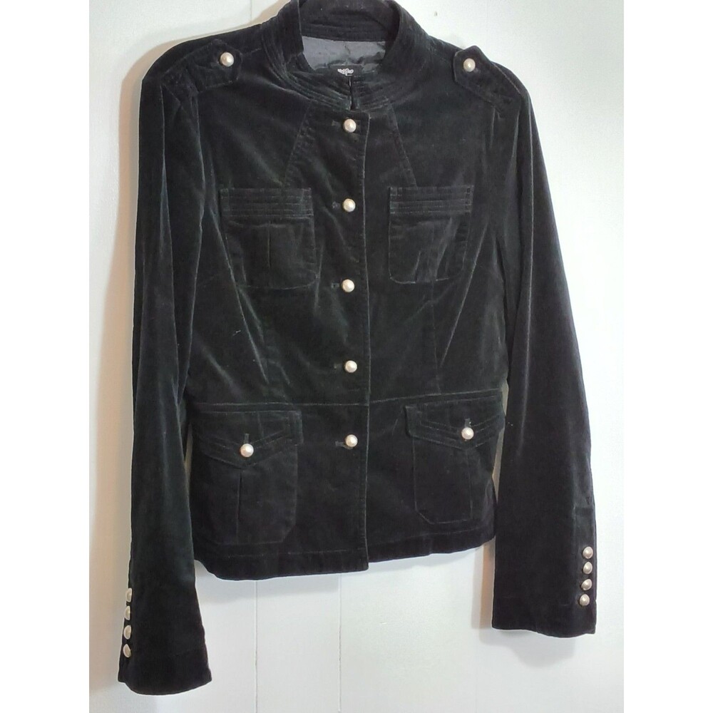Mossimo Supply Co. Navy Blue Brushed Velvet Double Breasted Pea Coat Jacket XL